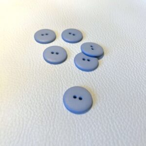 Bouton Plastique Bleu 2 trous 20 mm
