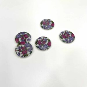 Bouton Fleurs 25 mm