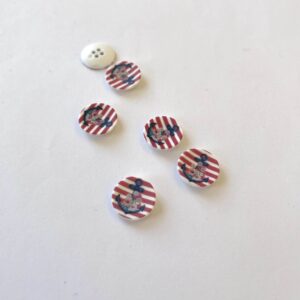 Bouton marinière ancre 15 mm