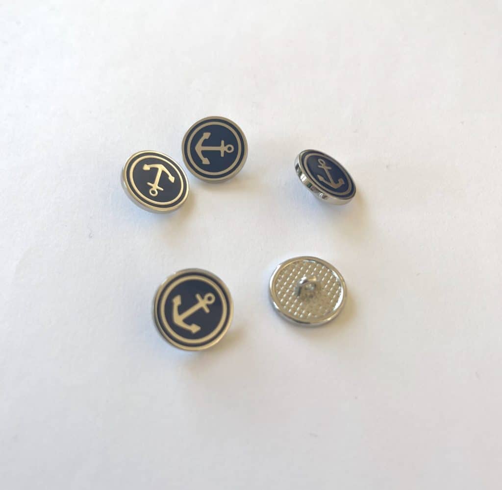 Lot De 8 Boutons à Queue Anciens En Métal Cerclé – Diamètre 12 Mm, Forme Ronde
