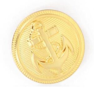 Bouton metal or ancre