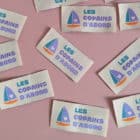 Etiquette à coudre Les copains d'abord