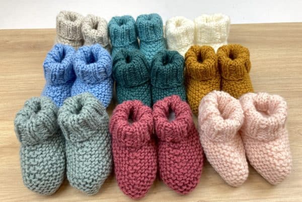 Chaussons bébé facile au tricot