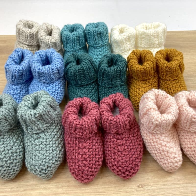 Chaussons bébé facile au tricot