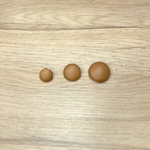Bouton cuir camel et doré