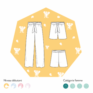 Patron Couture Pantalon ou Short Orsi Les patronnes