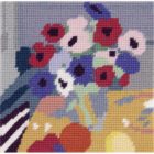 Canevas imprimé vase avec fleurs d'après Matisse DMC