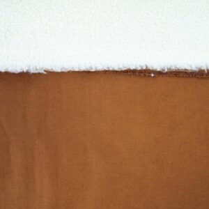 Tissu suedine et sherpa caramel