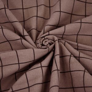 Tissu Katia Fabrics Flannel cotton print Coffee square