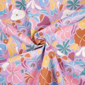 Tissu popeline de coton Easter Flowers
