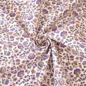 Tissu popeline de coton Lilac Petunia