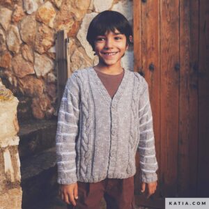 Kit tricot Cardigan enfant basic merino PopCorn