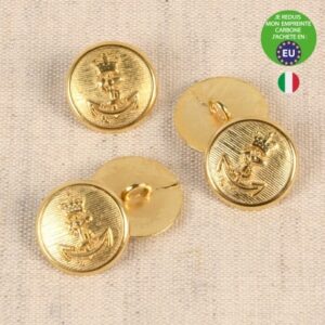 Bouton Blason doré 18 mm