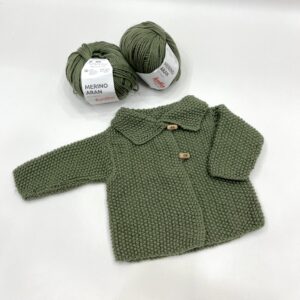 Kit tricot Paletot bébé Merino Aran