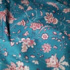 Tissu coton enduit Holi Turquoise