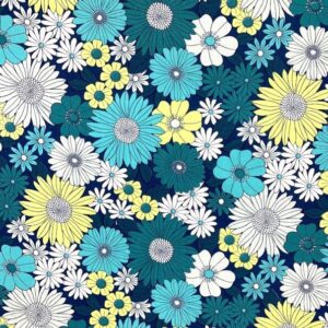 Tissu coton enduit Ibiza Petrole