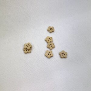 Bouton Fleur Bois 15 mm
