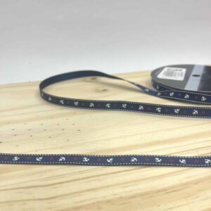 ruban gros grain ancres marine