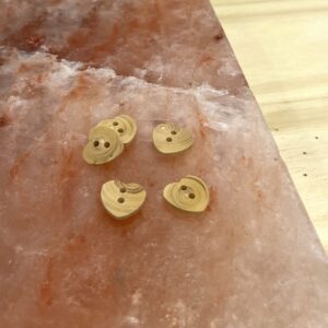 Bouton Coeur Bois 14 mm