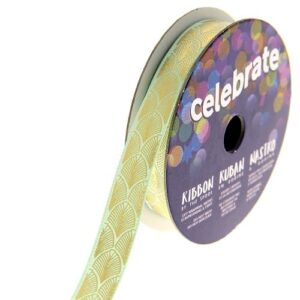 Ruban satin feuilles 10 mm