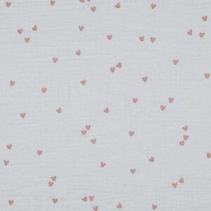 Tissu Double Gaze petits coeurs
