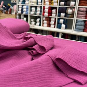 Tissu Double Gaze Magenta