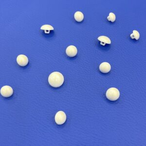 Bouton Demi Boule à queue Blanc Nacré