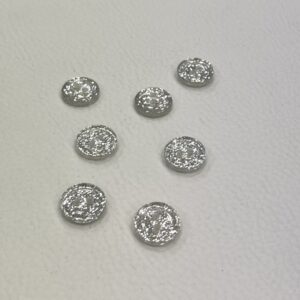 Bouton paillettes argenté 14 mm