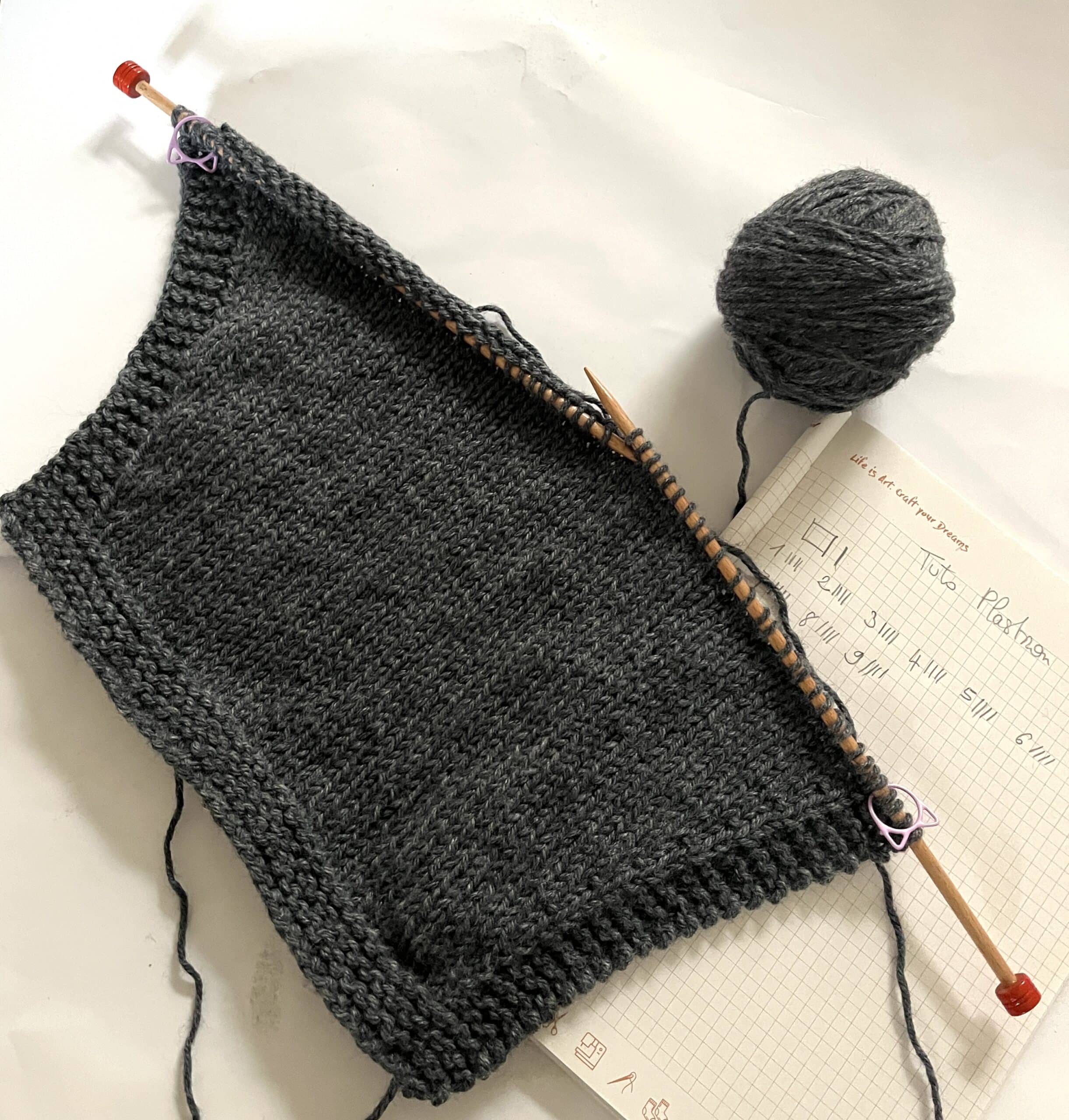 Tuto Plastron facile au tricot