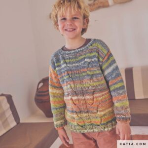 Kit tricot Pull Enfant Merino Aran Sunrise