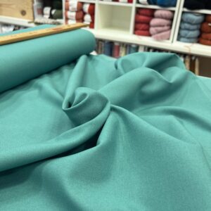 Tissu toile de coton canvas turquoise
