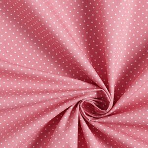 Tissu coton Petits pois Rose
