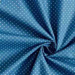 Tissu coton Petits pois Bleu