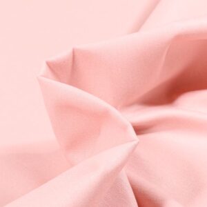 Tissu Popeline de coton uni rose clair