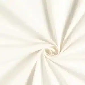 Tissu Popeline de coton uni blanc cassé