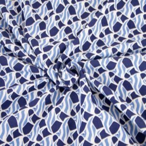 Tissu Piqué Coton Africa Seaworld