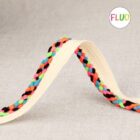 Passepoil tressé multicolore fluo 13 mm
