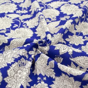 Tissu coton sharma bleu
