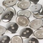 Bouton Ovale métal argent