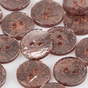 Bouton marron Brillant 12 / 15 mm