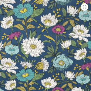 Tissu coton enduit Majorque Bleu