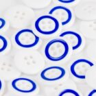 Bouton Bicolore Bleu & blanc