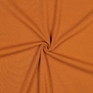 Tissu Jersey côtelé cognace