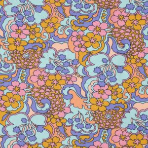 Tissu French Terry fleurs
