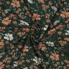 Tissu jersey coton fleurs vert