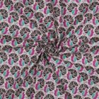 Tissu popeline coton motifs violet