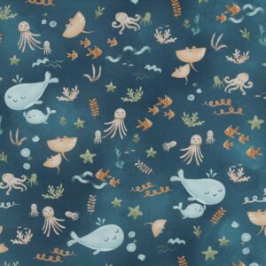 Tissu popeline coton baleine