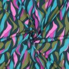 Tissu Viscose motifs vert rose
