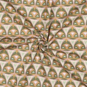 Tissu toile de coton canvas motifs géométriques