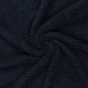 Tissu sherpa Bleu Marine